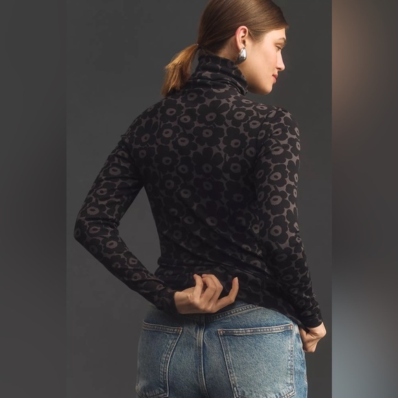 NWT Marimekko Emali Unikko Turtleneck Top - Picture 4 of 6